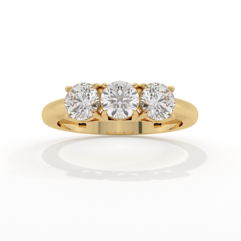 VIVIZIA SGL Certified Triology Lab grown Diamond (VS/E-F) 1.04ct Ring in 14k Gold