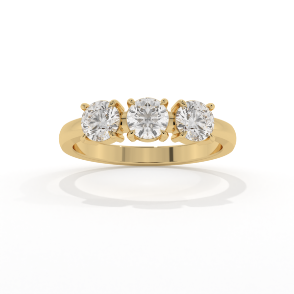 VIVIZIA SGL Certified Triology Lab grown Diamond (VS-SI/E-F) 0.88ct Ring in 14k Gold