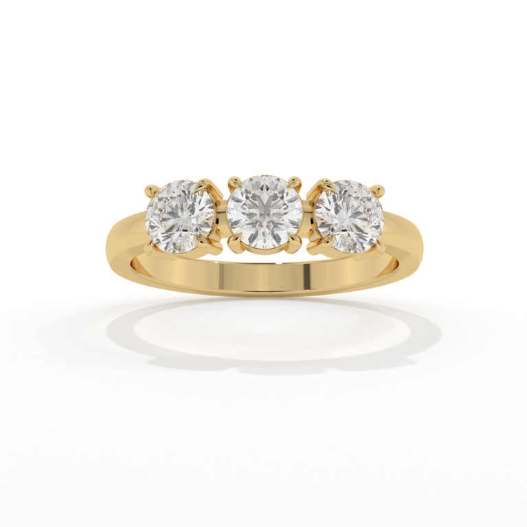 VIVIZIA SGL Certified Triology Lab grown Diamond (VS-SI/E-F) 0.88ct Ring in 14k Gold