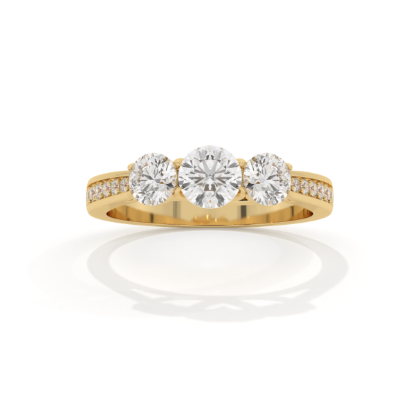 VIVIZIA SGL Certified Triology Lab grown Diamond (VS-SI/E-F) 0.95ct Ring in 14k Gold