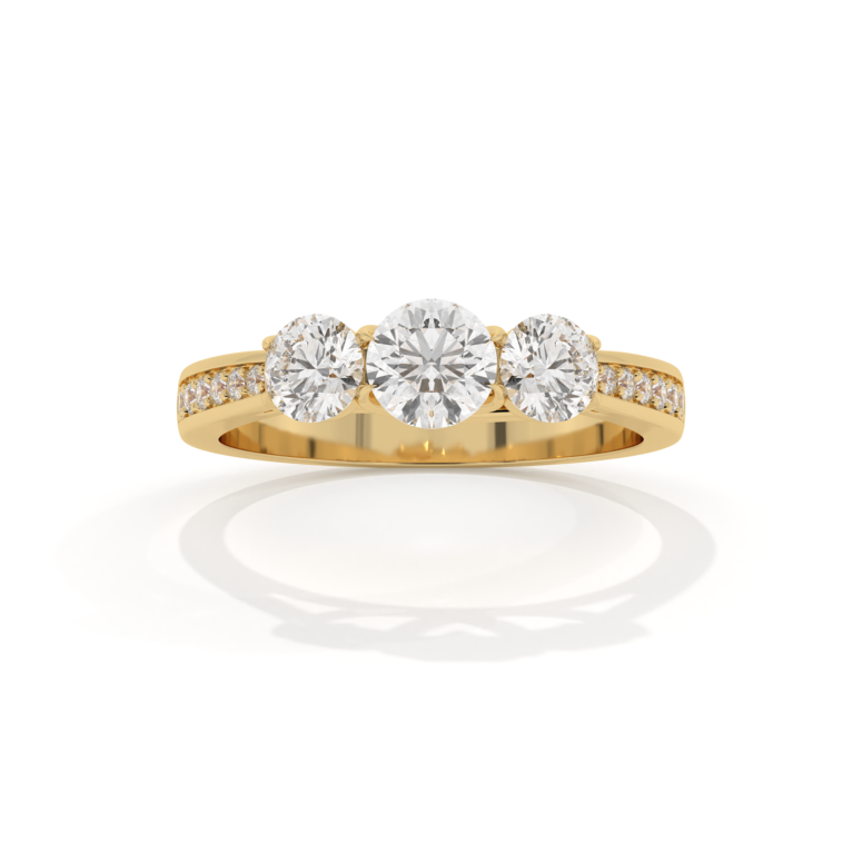 VIVIZIA SGL Certified Triology Lab grown Diamond (VS-SI/E-F) 0.95ct Ring in 14k Gold