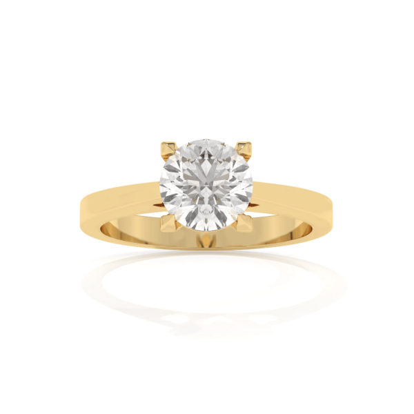 VIVIZIA SGL Certified Solitaire Lab grown Diamond (VS/E-F) 1.10ct Ring in 14k Gold