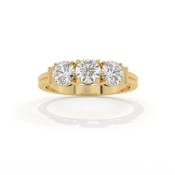 VIVIZIA Triology SGL Certified Lab grown Diamond (VS/E-F) 0.98ct Ring in 14k Gold