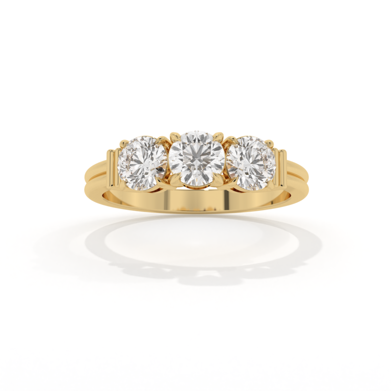 VIVIZIA Triology SGL Certified Lab grown Diamond (VS/E-F) 0.98ct Ring in 14k Gold