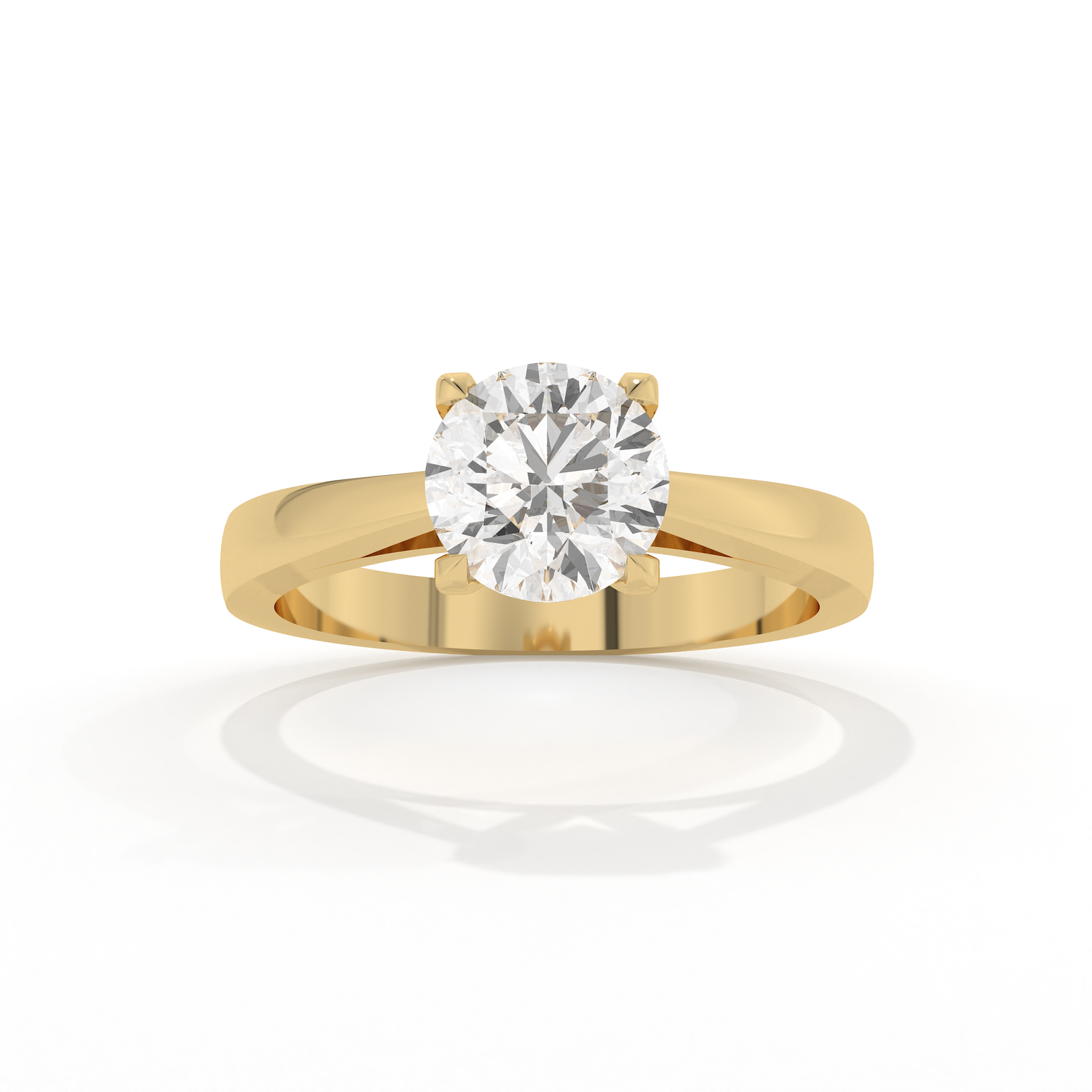 VIVIZIA Solitaire SGL Certified Solitaire Lab grown Diamond (VS/E-F) 1.09ct Ring in 14k Gold
