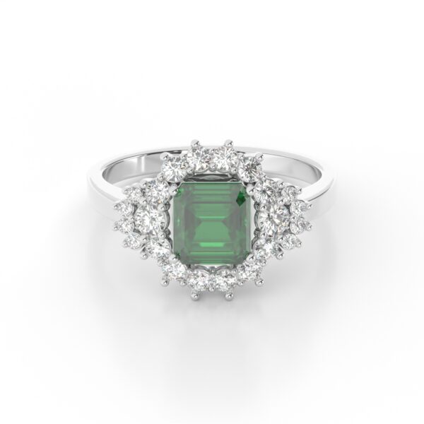 GEMSSY - 900 Platinum AAAA Colombian Emerald With (VS-SI/G-H) Natural Diamond Ring 1.87ct