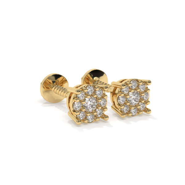 VIVIZIA SGL Certified Lab grown Diamond (VS/E-F) Earring in 14k Gold