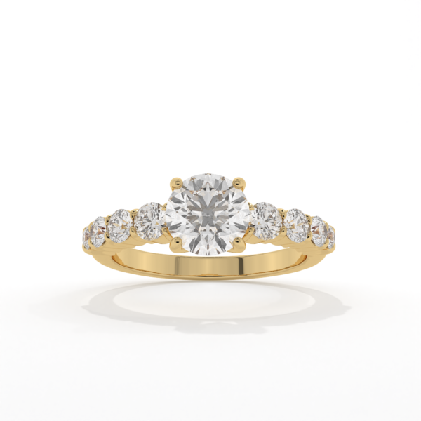 VIVIZIA - SGL Certified Solitaire Lab grown Diamond (VS/E-F) 1.58ct Ring in 14k Gold