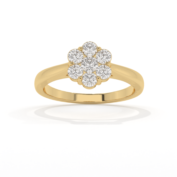 VIVIZIA - SGL Certified Flower Lab grown Diamond (VS/E-F) 0.29ct Ring in 14k Gold