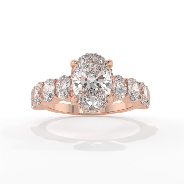 VIVIZIA - IGI & SGL Certified Solitaire Hidden Halo Lab grown Diamond (VS1-F) 2.85 ct Ring in 14k Gold