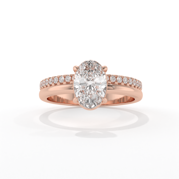 VIVIZIA - IGI Certified Set of 2 stackable Lab grown Diamond (VS/D) 1.22 ct Ring in 14k Gold