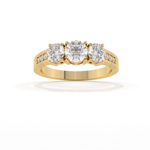 VIVIZIA - Triology SGL Certified Lab grown Diamond (VS/E-F)1.12ct Ring in 14k Gold