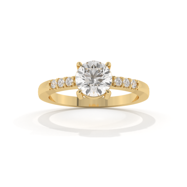 VIVIZIA - SGL Certified Solitaire Lab grown Diamond (VS-SI/E-F) 0.84ct Ring in 14k Gold.