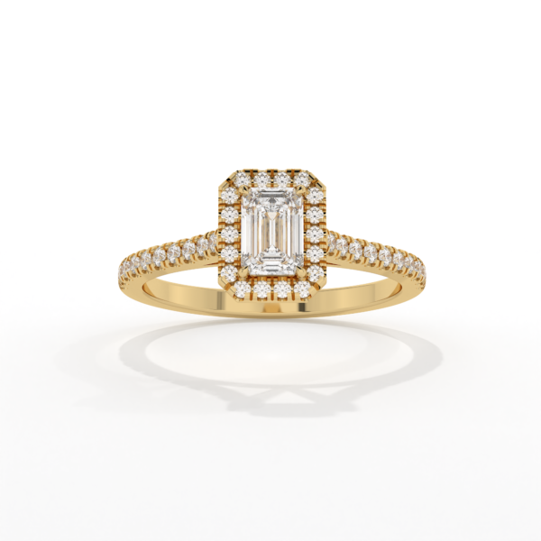 VIVIZIA - SGL Certified Halo Lab grown Diamond (VS/E-F) 1.30ct Ring in 14k Gold