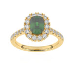 GEMSSY-AAAA Zambian Emerald With Natural Diamond (SI-G/H) Halo Ring 2.35ct. in 14k Gold.