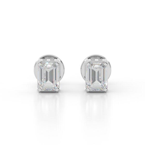 VIVIZIA -SGL Certified 9K White Gold Lab-Grown Diamond Stud Earrings (VVS/VS-E/F) – Screw Back