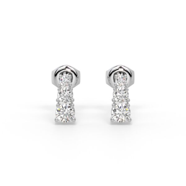 VIVIZIA -SGL Certified 9K White Gold Lab-Grown Diamond (VS-E/F) Earrings.