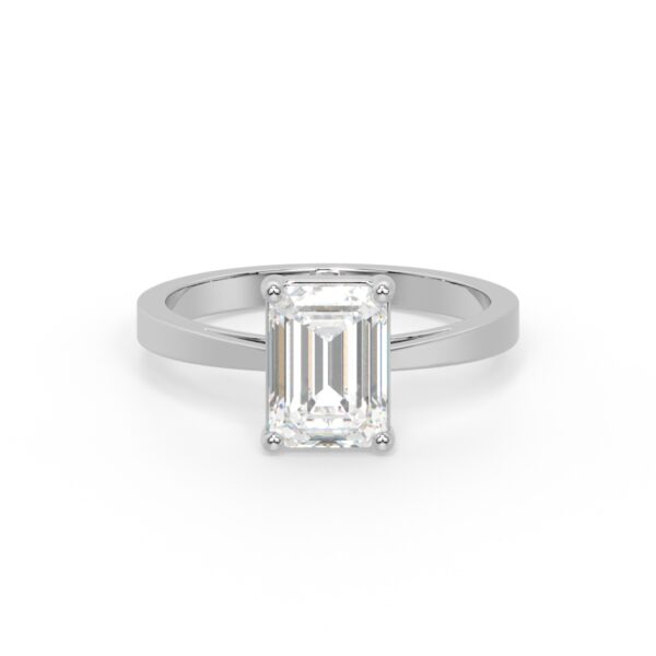 VIVIZIA-SGL Certified 9k White Gold Lab-Grown Diamond (VVS/VS – E/F) Solitaire Ring