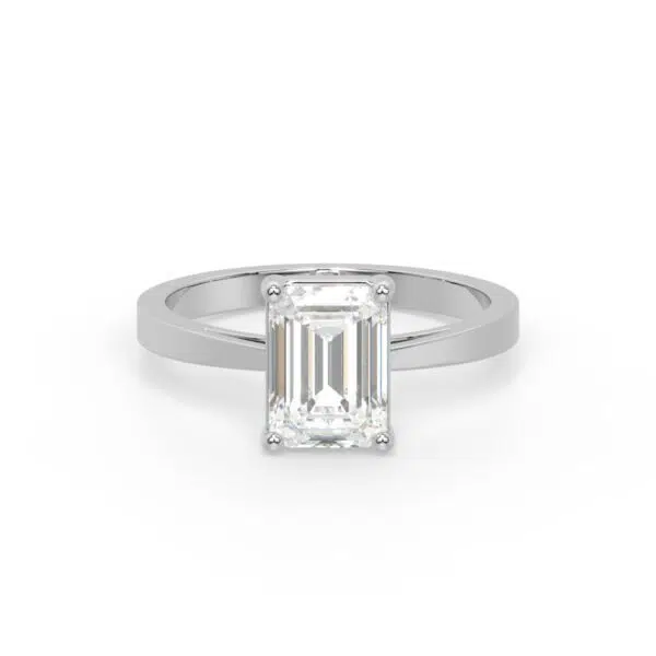 VIVIZIA-SGL Certified 9k White Gold Lab-Grown Diamond (VVS/VS – E/F) Solitaire Ring