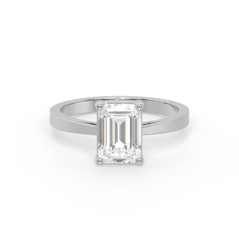 VIVIZIA-SGL Certified 9k White Gold Lab-Grown Diamond (VVS/VS – E/F) Solitaire Ring
