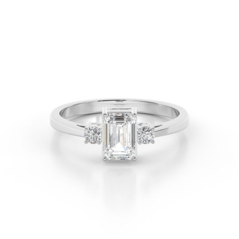 VIVIZIA-SGL Certified 9K White Gold Lab-Grown Diamond (VVS/VS-E/F) Ring