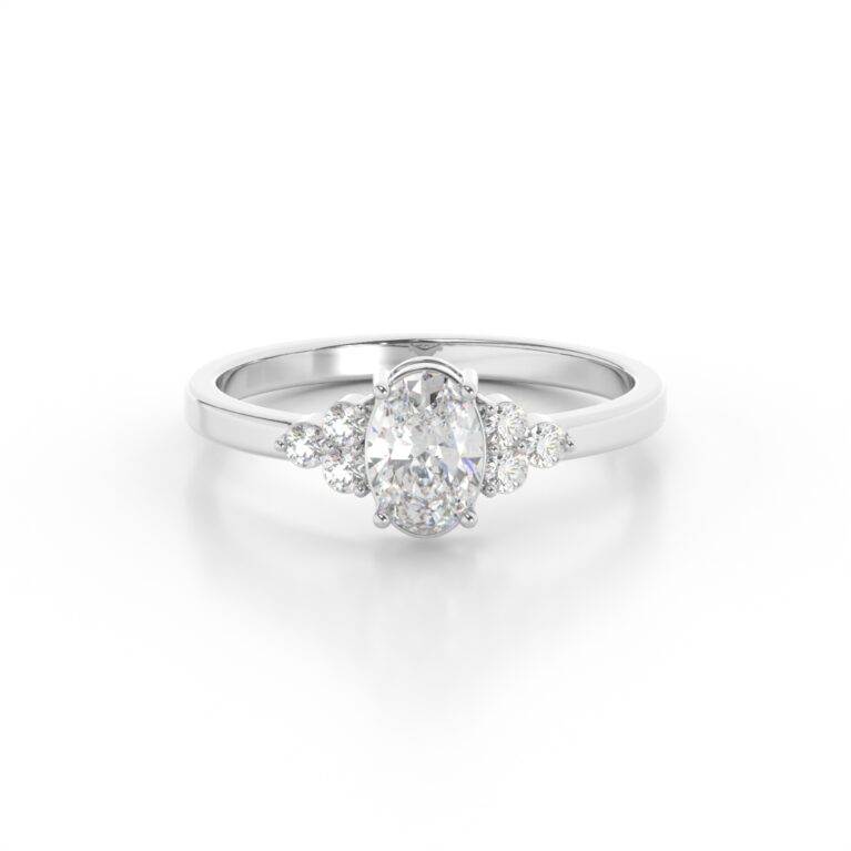 VIVIZIA-SGL Certified 9k White Gold Lab-Grown Diamond (VVS/VS-E/F) Ring