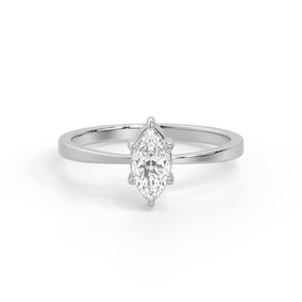 VIVIZIA-SGL Certified Solitaire Lab-Grown Diamond (VVS-E/F) 0.51ct. Ring in 9k Gold.